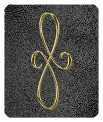 DF35-601-GD-SH-BK Gold Scroll Shimmer Black